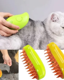 Cat Steam Brush Electric Spray Water Spray Kitten Pet Comb Soft Silicone Depilation Cats Bath Hair Brush Grooming Supplies