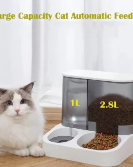 Large Capacity Automatic Cat Food Dispenser Drinking Water Bowl Pet Supplies Wet and Dry Separation Dog Food Container