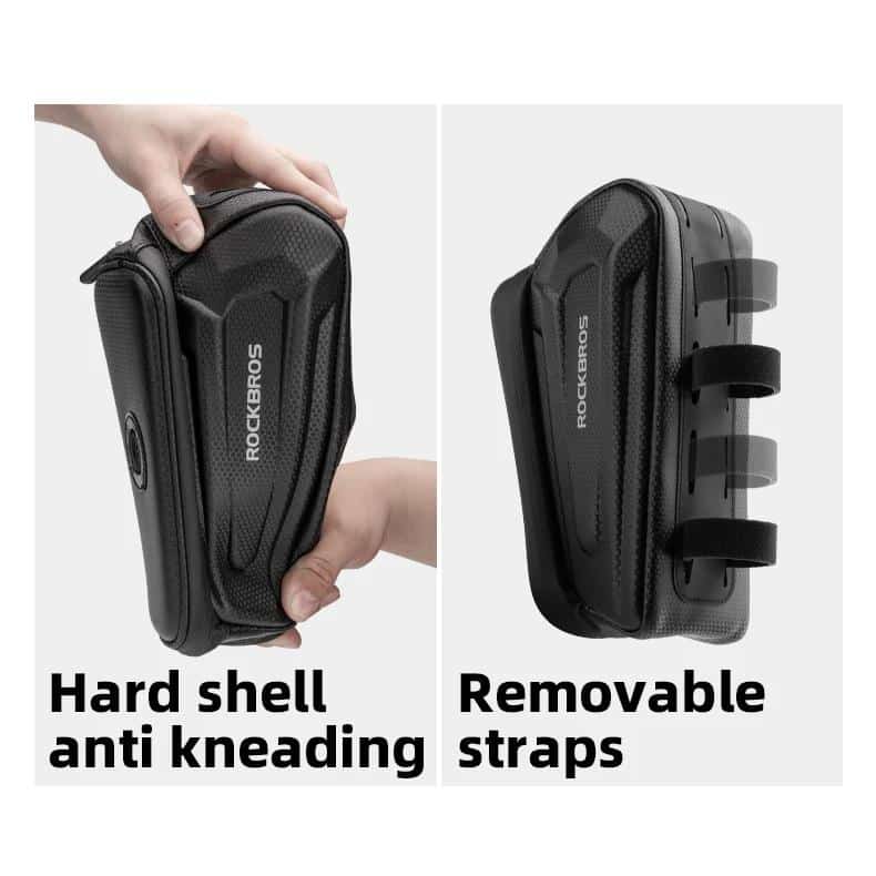 Waterproof Hard Shell Bike Handlebar Bag with 360° Touchscreen Phone Holder - Image 7