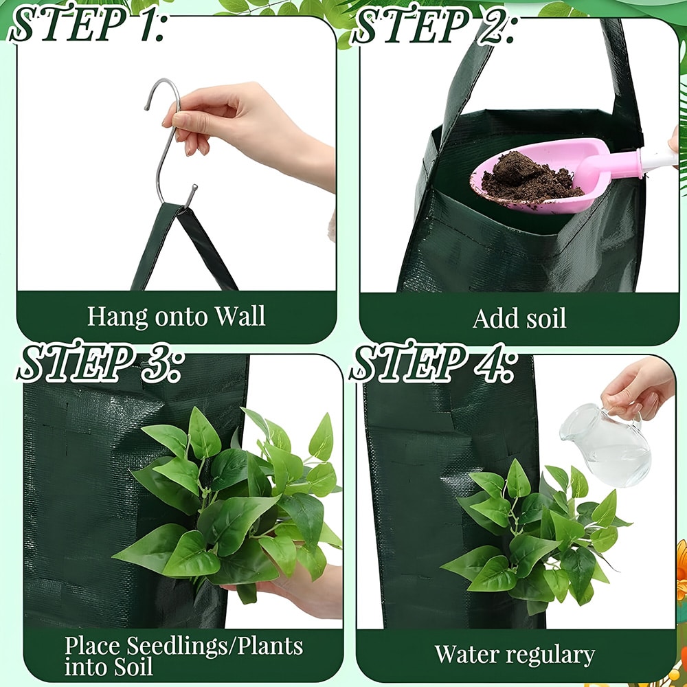 Multi-Function Hanging Grow Bag for Strawberries, Tomatoes & Vegetables - Image 4
