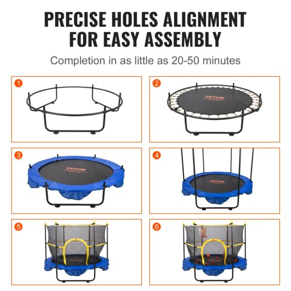 5FT Kids Indoor Outdoor Trampoline with Safety Net & Basketball Hoop - Image 6