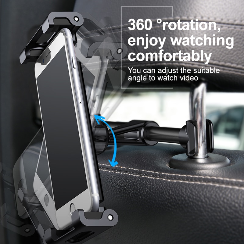 Universal 360° Rotating Backseat Mount Holder for iPad & Tablets 4.7-12.9 Inch - Image 2