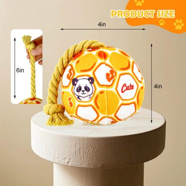 Interactive Bite-Resistant Dog Toy Ball with Bell and Tug Rope - Image 7