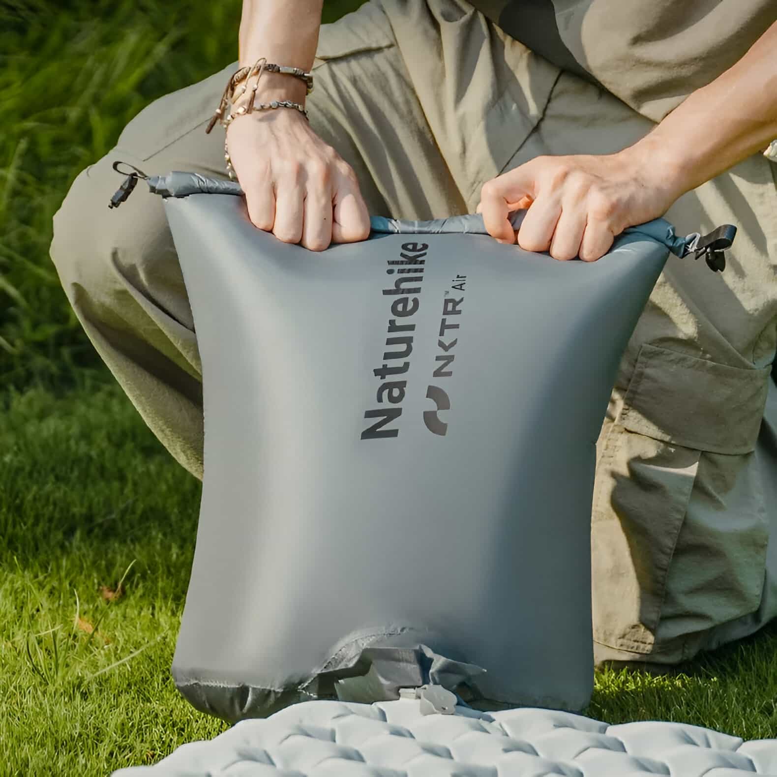 Portable Inflatable Pump for Outdoor Air Mattresses and Camping Mats