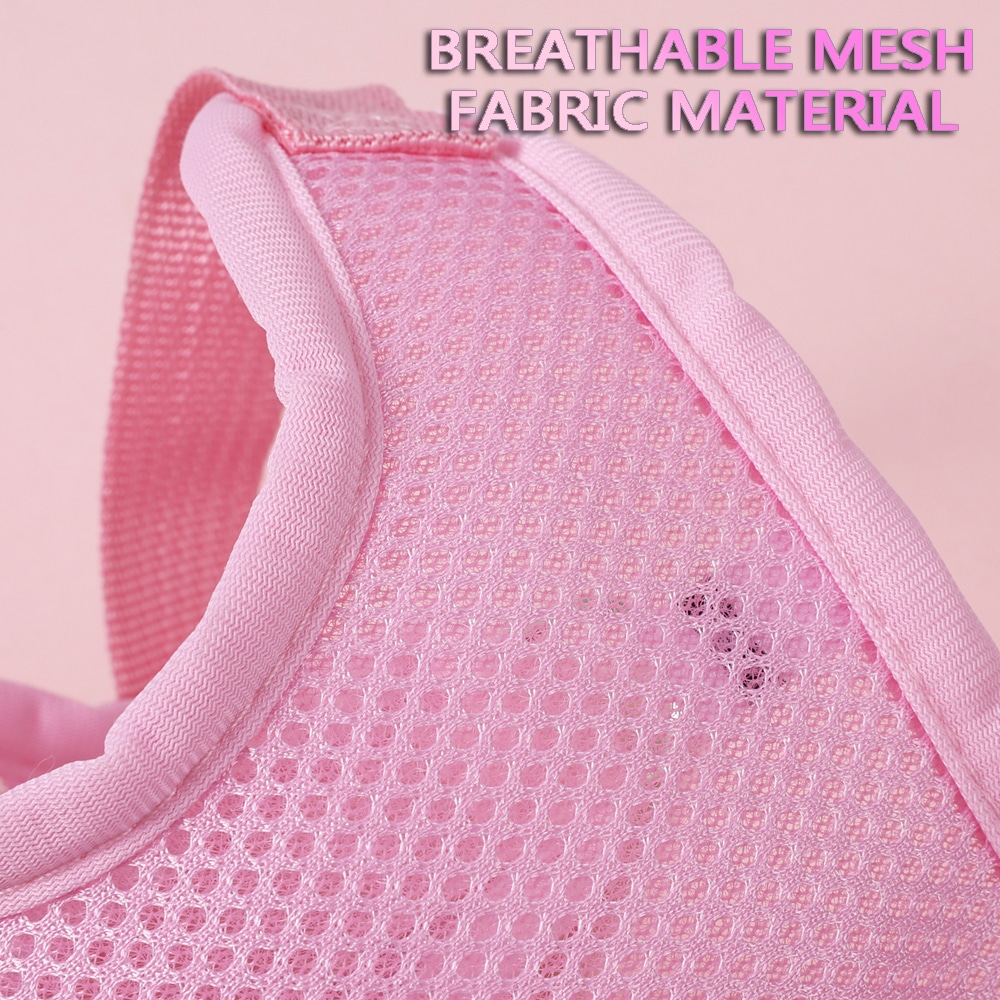 Breathable Small Dog & Cat Harness Set with Butterfly Design for Summer Walks - Image 4