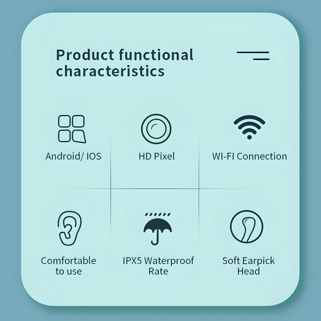 Smart Visual Ear Otoscope Endoscope Wax Removal Tool - Image 9