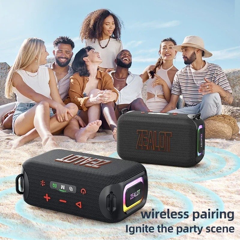 50W Portable Waterproof Bluetooth Speaker with Long Battery & Powerful Bass - Image 4